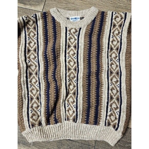 Oshkosh B'gosh Kids Vintage 80s COOGI Style Sweater Size Medium - Picture 2 of 5